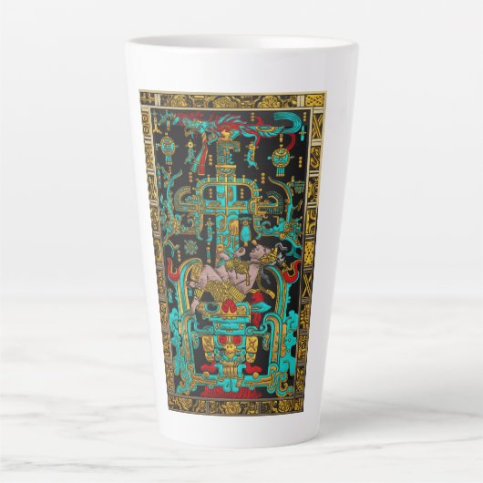Tasse Latte Lid of Great Tomb of Pakal - Astronaut Palenque (Devant)