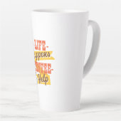 Tasse Latte Life Happee Coffee Help (Angle droit)
