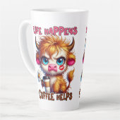 Tasse Latte Life Happens Coffee Helps  (Angle gauche)