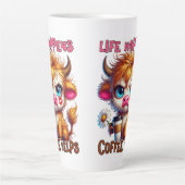 Tasse Latte Life Happens Coffee Helps (Devant)