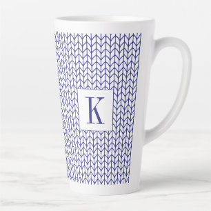 Tasse Latte LIGNE BLEUE KNIT Tall LatMug + Initial