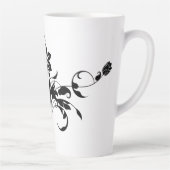 Tasse Latte ligne florale art-silhouette-design (Droite)