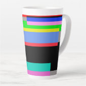 Tasse Latte Lignes colorées (Angle droit)