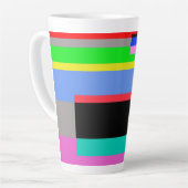 Tasse Latte Lignes colorées (Angle gauche)