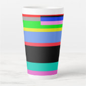 Tasse Latte Lignes colorées (Devant)
