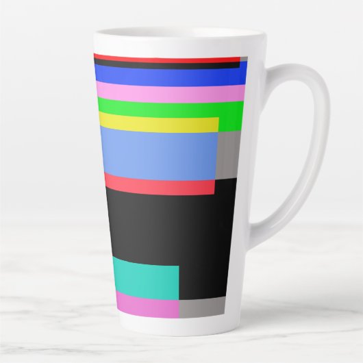 Tasse Latte Lignes colorées (Droite)