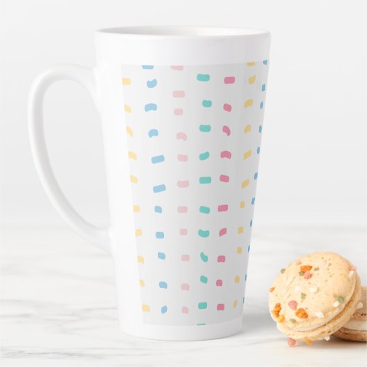 Tasse Latte lignes de motif (En situation)