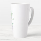 Tasse Latte Lilac aquarelle florale personnalisée (Angle droit)