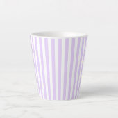 Tasse Latte Lilac purple and white candy stripes (Devant)