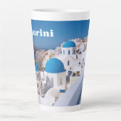Tasse Latte L'île de Santorin, Grèce (Devant)