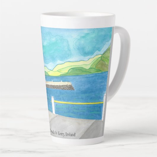 Tasse Latte L'île de Valentia  (Angle droit)