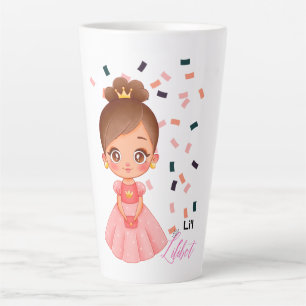 Tasse Latte Lilibet Nommé Peach Princess Dons pour filles