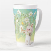 Tasse Latte Lily florissante (Angle droit)