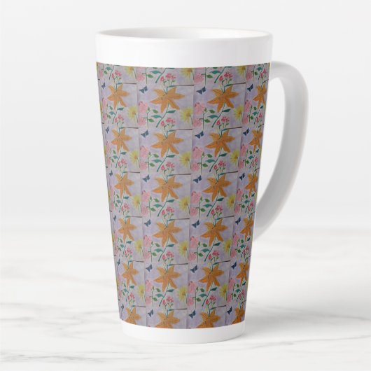 Tasse Latte Lily orange (Angle droit)
