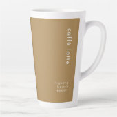 Tasse Latte Limite de la taille du texte personnalisé en latte (Droite)