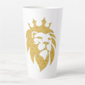 Tasse Latte Lion Avec Couronne - Style Or 1 (Devant)