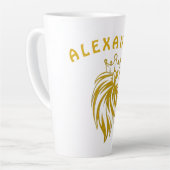 Tasse Latte Lion Avec Couronne - Style Or 2 (Angle gauche)