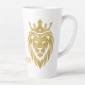 Tasse Latte Lion Avec Couronne - Style Or 3 (Droite)