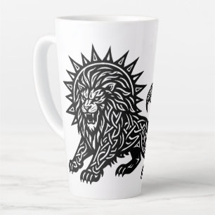 Tasse Latte Lion Zodiaque Soleil‑Crinière Lion   BurnsInHell
