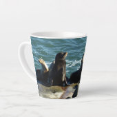Tasse Latte Lions de la mer de San Diego (Angle gauche)