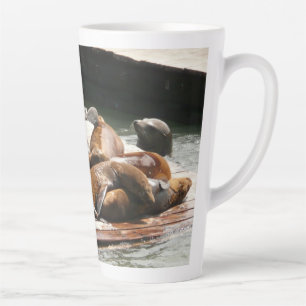 Tasse Latte Lions de mer au soleil à San Francisco
