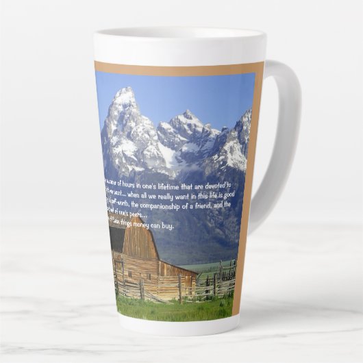 Tasse Latte L'ironie de la vie (Angle droit)