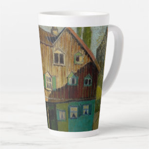 Tasse Latte Literie rouge par Grant Wood