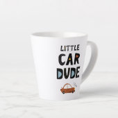 Tasse Latte Little Car Dude Prénom Garçon (Angle droit)