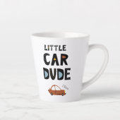Tasse Latte Little Car Dude Prénom Garçon (Droite)