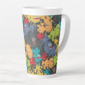 Tasse Latte Little cute funny monsters (Angle droit)