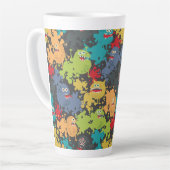 Tasse Latte Little cute funny monsters (Angle gauche)