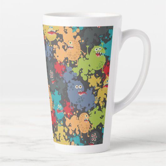 Tasse Latte Little cute funny monsters (Droite)