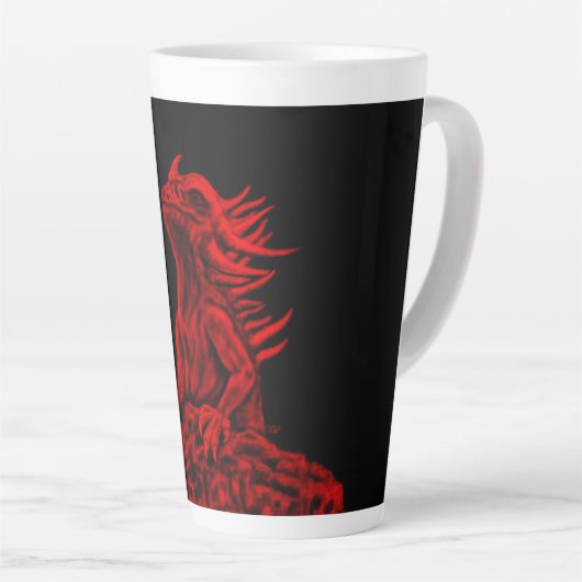 Tasse Latte Little red Dragon (Angle droit)