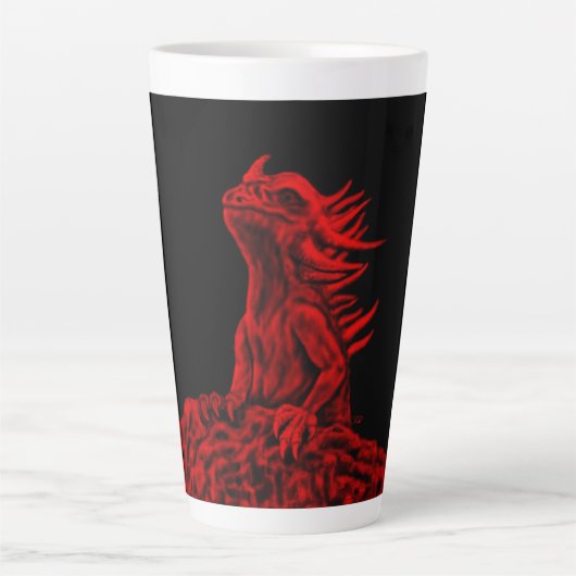 Tasse Latte Little red Dragon (Devant)