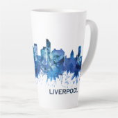 Tasse Latte Liverpool England Skyline Blue (Angle droit)