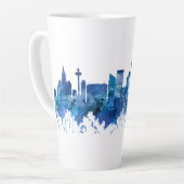 Tasse Latte Liverpool England Skyline Blue (Angle gauche)