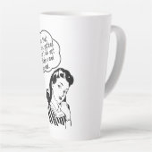 Tasse Latte Livre du club de lecture rétros amusant (Angle droit)