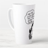 Tasse Latte Livre du club de lecture rétros amusant (Angle gauche)