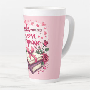 Tasse Latte Livre Lover Valentine Romantique Lecture esthétiqu
