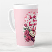 Tasse Latte Livre Lover Valentine Romantique Lecture esthétiqu (Angle gauche)