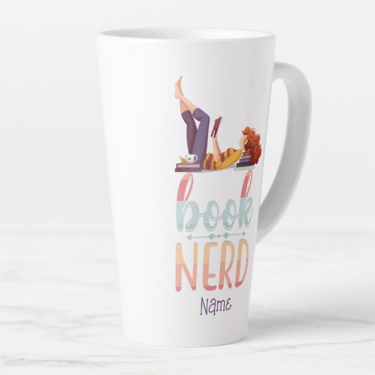 Tasse Latte Livre Nerd - Book Lovers | Lecture (Angle droit)