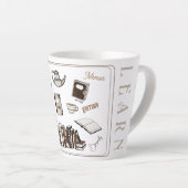 Tasse Latte Livres Lecture Éducation Relaxation (Angle droit)