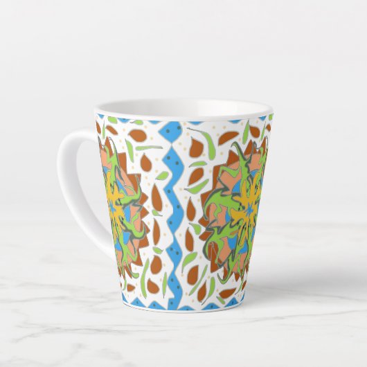 Tasse Latte Lizard Mandala (Angle gauche)