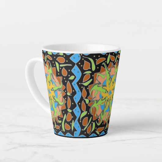 Tasse Latte Lizard Mandala (Angle gauche)