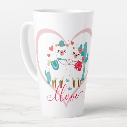Tasse Latte Llama d'amour  (Angle gauche)