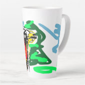 Tasse Latte Llama fun (Angle droit)