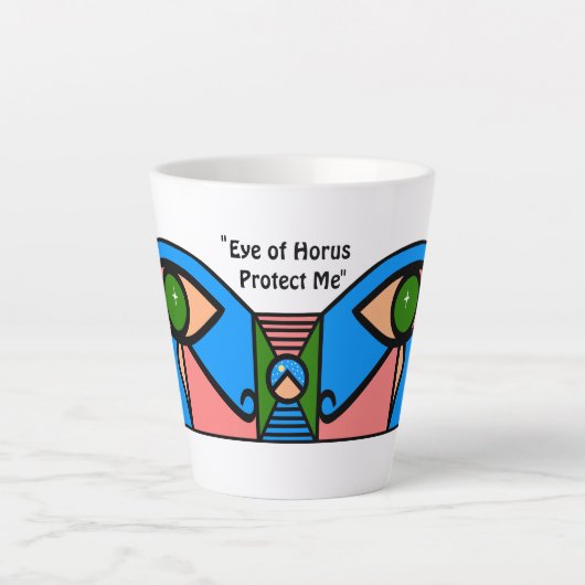 Tasse Latte "L'oeil de Horus me protège" (Devant)