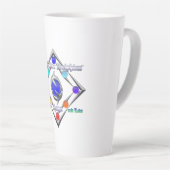Tasse Latte Logo de la saga des dauphins d'argent de la vie et (Angle droit)