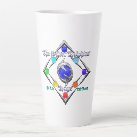 Tasse Latte Logo de la saga des dauphins d'argent de la vie et (Devant)