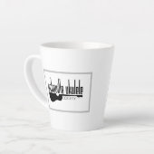 Tasse Latte Logo de la société Asheville Ukulele (Angle gauche)